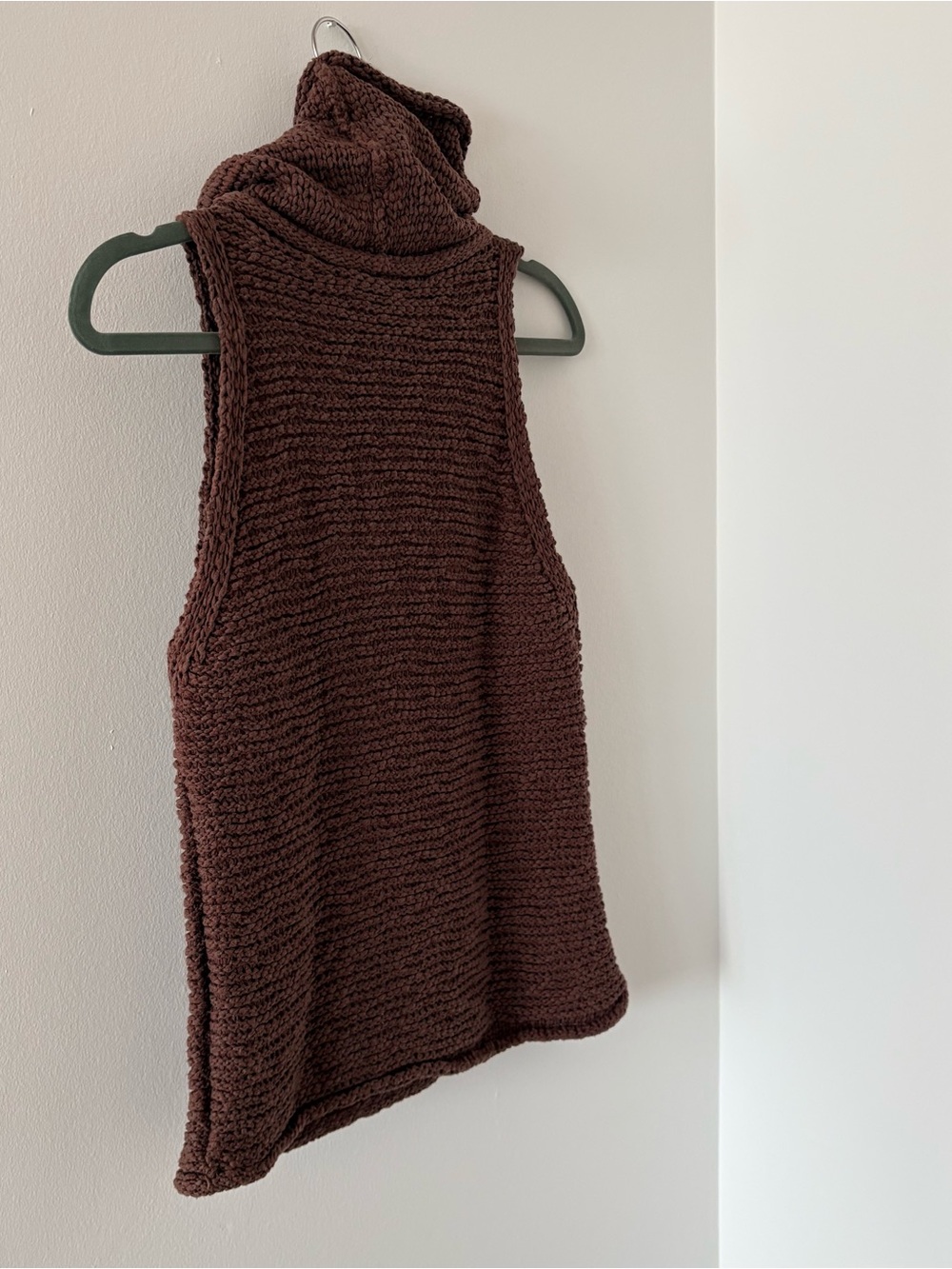 Anthropologie Pilcro Sleeveless Turtleneck Knit Sweater Vest in Brown Size S - Picture 4 of 9